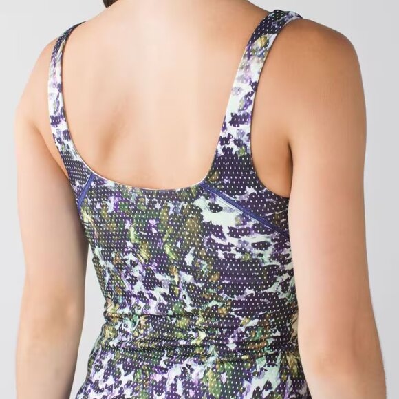 LULULEMON AMALA TANK FLORAL SPORT WHITE MULTI SIZE 12 - Picture 5 of 6